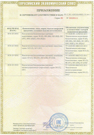  Сертификат Таможенного Союза ТР ТС 004/2011 и ТР ТС 020/2011 на продукцию (стр.2)