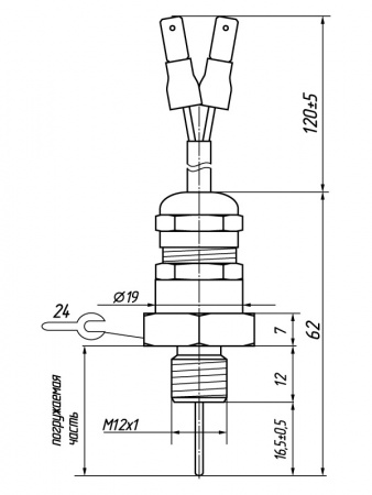 Датчик уровня жидкости СУЖ M12-12B-K.SUG-01 (Rt 120 Ом и выше)